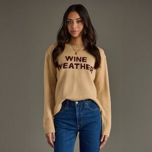 NWT Panache Apparel Wine Weather Tan Sweater